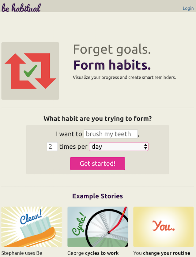 Getting started with Be Habitual.