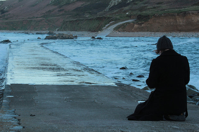 Photographing the sea. Photo by James Aylett.